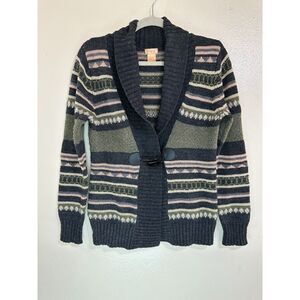 North Crest Women's Striped Cardigan Sweater Size S